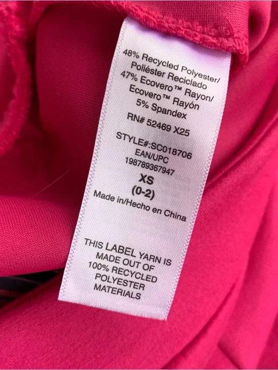 High Rise Wide Leg Hot Pink Women’s Pants Size XS NWT Elastic Back Waistband - Picture 12 of 15